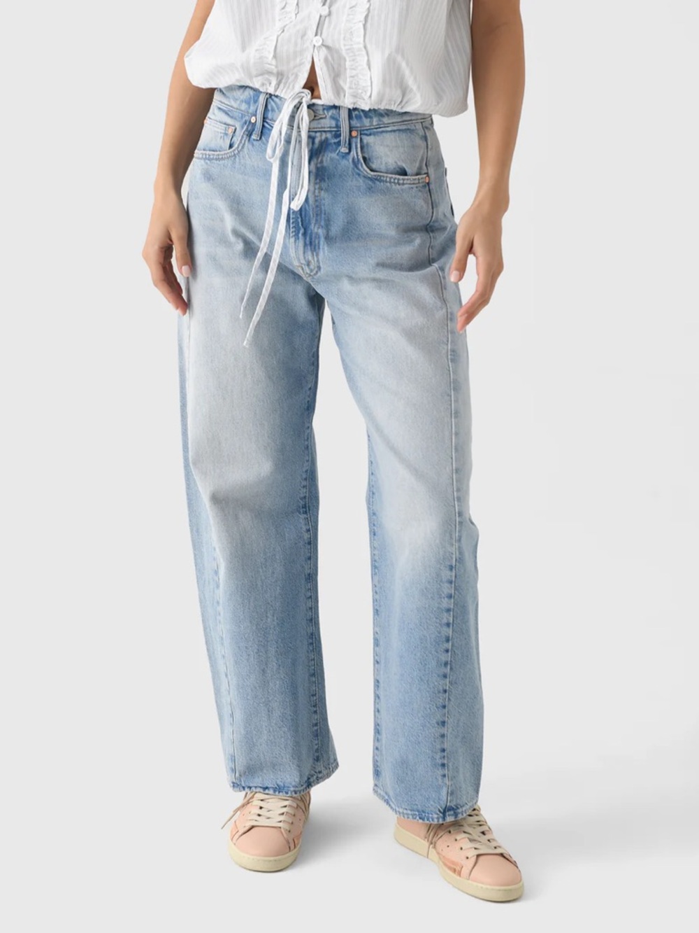 MOTHER Light Blue Straight Leg Jeans